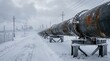 © atomic - snow covered pipeline