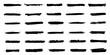 © MDSAKIB - Collection of various black ink brush strokes and paint textures isolated on a white background