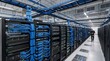 © Faruk - Modern Data Center with Organized Server Racks and Professional Blue Cable Management