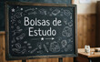 © velikiyzayats - Bolsas de Estudo escrito em lousa escolar para planejamento de educacao e financiamento