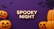 © Isaqiel - Spooky jack o lanterns with halloween night text