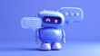 © Nasreen - Friendly ai chatbot 3d illustration for natural language conversations, virtual assistance, information support and automated digital tasks