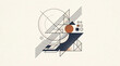 © ZaStock - Abstract geometric composition with overlapping shapes and lines. Modern design, graphic art, branding, website background.