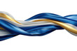 © Michael - Flowing blue white and gold ribbon wave
