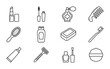 © Anik - 12 Essential Beauty and Personal Care Icons, Vector Set: Lipstick, Mascara, Perfume, Comb, Brush, Shampoo, Soap, Toothbrush, Toothpaste, Razor, Nail Polish, Powder Puff