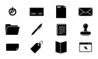 © Anik - Business Icons Set: Office Supplies, Documents, and Communication Tools, Vector Graphics for Digital and Print Media