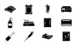 © Anik - Biotechnology Lab Equipment Icons, Gel Electrophoresis Set, Pipette & Centrifuge Vector Graphics for Science Research