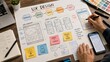 © TamimTech - UX Graphic designer creative sketch planning application process development prototype wireframe for web mobile phone . User experience concept.