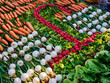 © robertharding - Processional carpet from vegetables on Good Friday, Antigua Guatemala, Sacatepequez Department, Guatemala