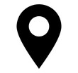 © Sabbir - Map pin icon isolated on transparent background black location marker for navigation and destination point.