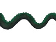 © Azke - Une bordure décorative en forme de vague avec un motif de feuillage vert dense et texturé, isolée sur un fond blanc pur pour une utilisation graphique polyvalente.