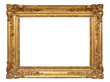 © Vitalo4ok - Rectangular heavy baroque gold picture frame on a transparent background