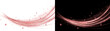 © Rubel - Rose gold flowing lines and sparkling bokeh particles curving across a banner for elegant abstract overlays with PNG, Transparent and Black Background Versions