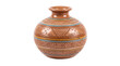 © PNG Studio 99 - Terracotta pottery vase with geometric patterns png on isolated transparent background