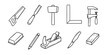 © MDSHAMIM - Hand Drawn Woodworking Tools Vector Collection