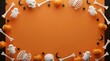 © AdnaN - Orange Halloween Background with Spooky Decor Border