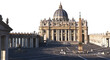 © FraP 2D - Detailed architectural render of Saint Peter Square and Basilica colonnade in Vatican, isolated on transparent background.