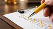 © Artful Stock - Policy implementation checklist with standard version and detailed attachments on paper.