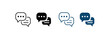 © ALDI - Speech bubble icon set. Simple pictograms for messages, replies, online conversations, and communication.
