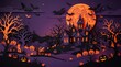 © Design planet1001 - Halloween Haunted Castle Paper Cutout Art image photo