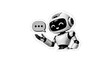 © Furkan - Halftone AI Robot Communicating with Speech Bubble, Artificial Intelligence and Virtual Assistant Concept in Torn Paper Collage Style with Cut-Out Illustration