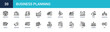 © Felix - Set of 20 outline web Business Planning icons such as time management, leadership, fund, strategy, statistic, financial guide, audit vector icons for report, presentation, diagram, web design,