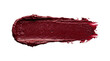 © Hossain - Vibrant dark red lipstick smear showing rich creamy texture and artistic strokes displayed horizontally as a professional makeup on transparent background
