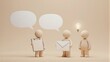 © joeycheung - Four minimalist figures symbolize communication, collaboration, and idea generation.