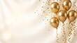 © Iqbal - Shiny Gold Balloons with Confetti & Streamers for Party Celebrations