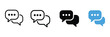 © Arif Mia 1 - Conversation Bubbles Icon, chat dialogue symbol, messaging, discussion, reply, online conversation, customer support, communication pictogram