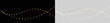 © Mariia - Golden Garlands. Glowing string light garland overlay on transparent background. PNG Festive illuminated holiday