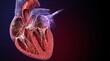 © Emmanuel - Medical catheter performing ablation procedure on human heart anatomy illustration
