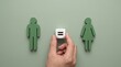© Eduardo - Gender equality concept with wooden figures and equal sign
