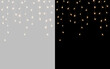 © Russell Edwards  - Hanging string lights overlay. Sparkling LED string lights. Warm glowing fairy lights on dark wire against transparent and black background. Classic festive holiday decoration with copy space
