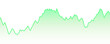 © SAYEMART - Glowing green financial line graph and digital audio wave waveform tracking element on transparent background.