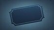 © Elias - Dark navy blue ticket mockup with double line border for night life events.