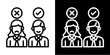© IconicStitch - Job Rejection  Icon Set White Line Style Collection
