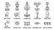 © Irtiko - Detailed collection of fifteen various lighting fixtures in simple vector style