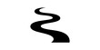 © SAJID - Winding river pathway silhouette vector illustration on transparent bg.