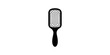 © SAJID - Hairbrush black plastic grooming tool icon for personal beauty care.