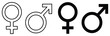 © TUBA - Gender symbols representing male and female identity icon for human anatomy relationships social concepts and biological classification