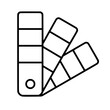 © ramsey - Color swatch icon flat outline in black