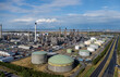 © Chris Chambers - Immingham oil refinery and petrochemical industrial complex, North Lincolnshire, England, with storage tanks, processing plants and pipelines. Immingham refinery