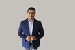 © Arlette - 40-year-old Latino executive with a dark skin, successful leader of his business and finance venture