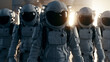 © pinyapat - Team of astronauts in space suits getting ready for an exciting mission in a high tech environment