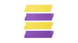 © PNG BOSS - Set of yellow and purple masking tape strips isolated on transparent background