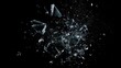 © Udin - Abstract background of flying glass shards exploding on black.