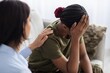 © Prostock-studio - Worried Black Female Teen Covering Face With Hand While Receiving Emotional Support From Therapist At Office. The Young Girl Appears Distressed, Seeking Help In A Safe Environment.