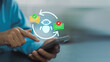 © IDOL'foto - AI Feedback Loop for Customer Service Automation and Continuous Improvement, Chatbot Communication, Response Evaluation, Workflow Optimization, Digital Support and Business Decision Making