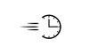 © Karam - Black fast speed clock line icon isolated on transparent background
